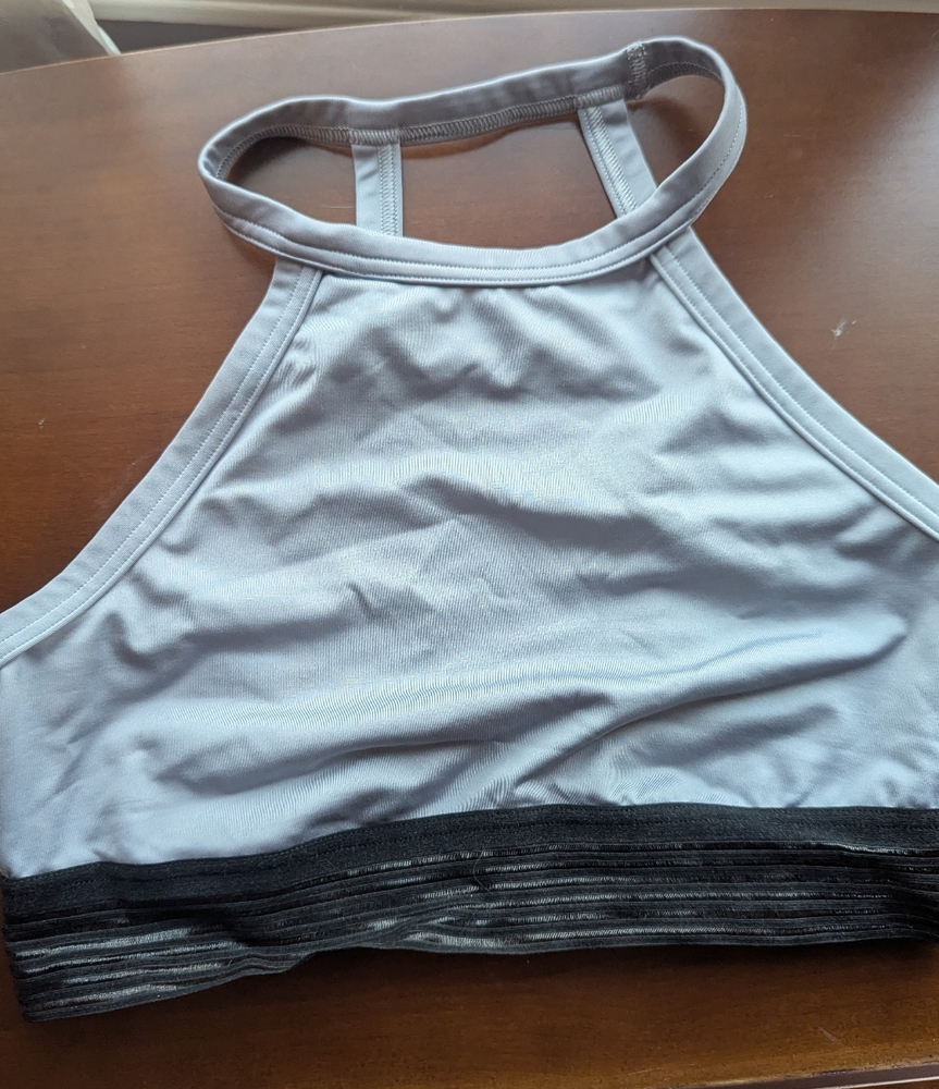 Victoria's Secret Sport Gray and Black Halter Sports Bralette